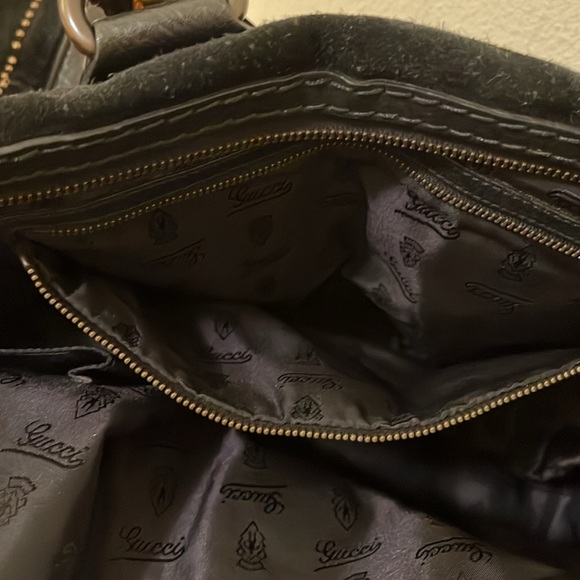 Rare Vintage Gucci Black Suede Bag - Picture 9 of 16
